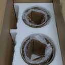 Kalium Wall Sconces Set of Two, Modern Vanity Lights with Double Clear Glass Shade Matte Black Indoor Farmhouse Wall Lights for Bathroom Living Room Bedroom Mirror Hallway Bulb E26 Base (2PCS)