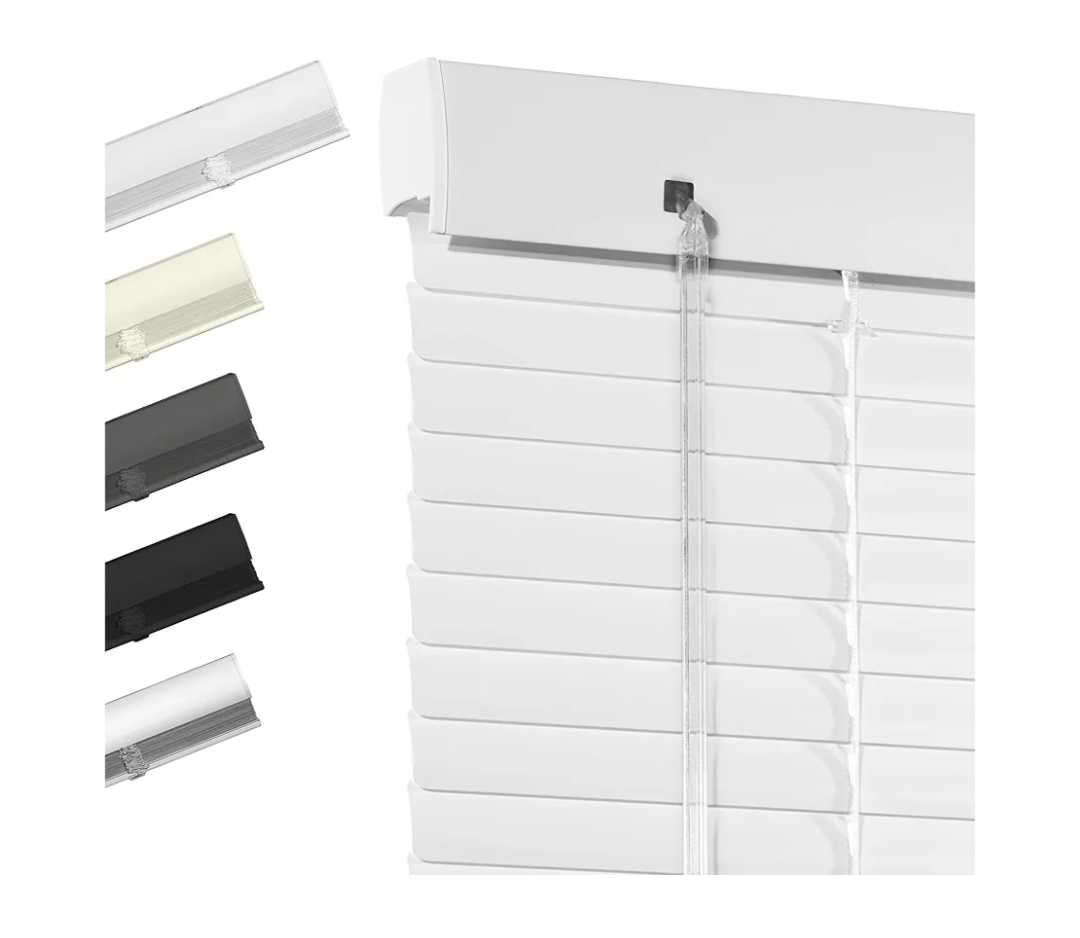 Blinds 1 Inch Light Filtering Horizontal Blinds Anti-UV Waterproof Metal Mini Blind for Office Home, White
