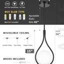 AUTELO 2 Pack Pendant Lights Kitchen Island, Modern Pendant Lights in Black Finish with Milky White Globe Glass, Black Pendant Light Fixtures, 1-Light Hanging Lamp for Kitchen Island H9377 MGBK-2PK, 15" H