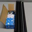 Umbra Cappa Modern 1" Curtain Rod, Includes 2 Matching Finials, Brackets & Hardware, Black (36 to 66)