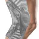 GUARVEX Knee Compression Sleeve, Knee Brace for Men & Women, Knee Support for Running, Basketball, Workout, Gym, Hiking, Sports, Gray, Medium