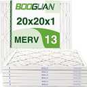 BOOGUAN Filters 20x20x1 MERV 13 Air Filters Pleated HVAC AC Furnace Filters (6-Pack)