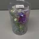 Amooca Christmas Balls Ornaments Hanging Garland Decorations with LED Lights 20pc 12.2ft for Window Wall Stair Railing Xmas Tree Holiday Party Home Decor with Timer Colorful Rainbow Pyramid Balls