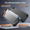 Switch 2 Accessory Bundle, 9-in-1 Protection Kit: Travel Carrying Case, Dockable Hard Shell, Silicone Grip Cover, 2 Tempered Glass Screen Protectors, 4 Thumb Grips for Switch 2 All-in-One Complete Set