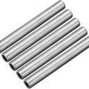 uxcell Lamp Pipe Nipple, M10 Thread 80mm Length Hollow Lamps Repair Part Hardware for Lamp Lights, Zinc Plated Silver Tone, Pack of 5