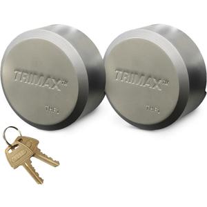 TRIMAX THP2XL - Trailer Door Lock (2 Pack Keyed Alike) - Shackleless Puck Lock for Trailers, Universal Fit, Weather Resistant
