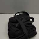 BAGSMART Crush Tote Bag for Women, 20L Puffer Work Tote with Zipper, Travel Essentials Quilted Nurse Hospital Bag (Black)