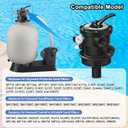 Replacement SP0714T VariFlo Top-Mount Multiport Valve Compatible with Hayward Pro OR VL GM SM SW Series Sand Filters, 1.5" FIP Port 7-Position Control Valve, Black,Replace for SP714T, SP0714T, SP0704