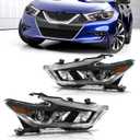 Halogen Headlights w/DRL Fit for Nissan Maxima S/SL/SV 2016 2017 2018 Replacement NI2502235 NI2503235 Headlamps Driver and Passenger Side