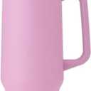 S'well Recycled Stainless Steel Tumbler XL with Straw and Handle, 40oz, Hydrangea Pink, Triple Layered Vacuum Insulated Containers Keeps Drinks Cold for 50 hours and Hot for 10