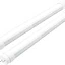WYZM 2PCS F15T8 LED Tube Light,120V,7W,18" Length,5000K Daylight White,Rotatable End Caps,Frosted Cover,18 Inch Tube Light, F15T8 LED Replacement for Bulb.