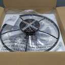 VOLISUN Fandelier Ceiling Fans with Light, 23.6in Low Profile Ceiling Fan with Light and Remote, 3000K-6500K Dimmable Bladeless Ceiling Fan Flush Mount, Black Modern Ceiling Fans for Bedroom