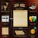 Horse Race Board Game, Magnetic Horse Racing Game with 100 Chips, 12 Magnet Wooden Horses, 2 D12 & 2 Cards, Thickened Solid Wood Horse Game Set Luxury Board Games for Family Nights Party Gifts