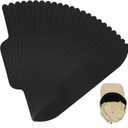 50Pcs Hat Sweat Liner for Baseball Cap, Disposable Absorbing Sweat Band Pad, Hat Sweat Protector Prevents Stains for Men or Women Outdoor Sports or Work, Black