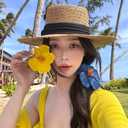 Artificial Hawaiian Flower Hair Clips,Bohemian Flower Hairpin for Seaside Holiday,Bridal Hair Bobby Pins Headwear,Hawaiian Beach Hair Accessories for Women Girls (Plumeria)