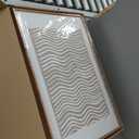 Large Abstract White and Beige Framed Canvas Wall Art,Geometric Dot and Line Wall Decor,Modern Wave Lines Artwork,Neutral Minimalist Shapes Art Print for Living Room,Bedroom,Office- 16"x24"x3