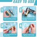 Yaocom 2pcs 1 Inch Drain Pipe Flaring Tool and Brass Drain Pipe Set Boat Drain Pipe 3 x 1 Inches Boat Drain Plugs for Marine Plumbing Replaces Water Marine Transom