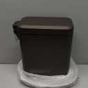 Homie Soft Close, Slim Trash Can 1.6 Gallon with Anti - Bag Slip Liner and Lid, Use as Mini Garbage Basket, Slim Dust Bin, or Decor in Bathroom, Restroom, Kitchen, or Bedroom (Bronze)