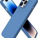 ORNARTO Compatible with iPhone 14 Pro Max Case 6.7, Slim Liquid Silicone 3 Layers Full Covered Soft Gel Rubber Phone Case Protective Cover with Microfiber Lining 6.7 inch-Blue