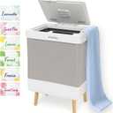 Towel Warmer for Bathroom, Foldable Towel Warmer Bucket, Blanket Warmer, Extra-Large 35L Fast Heating, Heating Drying Modes and Timer, ETL Certification, 6 Free Fragrance Discs, White