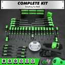 141-Piece Magnetic Screwdriver Set with Plastic Rack, Torx/Slotted/Phillips Precision Screwdrivers, SAE & Metric Hex Key Kit, Ratchet Handle & Screwdriver Bits, DIY Tools for Gift
