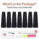 Faux Locs Crochet Hair Soft Locs 20 Inches 7 Packs Crochet Locs Crochet Hair Black Natural Wave Braids Hair Extensions Distressed Locs Pre Looped Crochet Butterfly Locs For Black Women