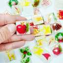 Christmas Glass Mosaic Tiles, 25mm/1Inch Square Tiles Crystal Mosaic Tile for Crafts, Colorful Tiles for Mosaic Project Supplies Home DIY Crafts Interior Decoration