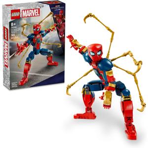 LEGO Marvel Iron Spider-Man Construction Figure Building Toy - Kids Pretend Play Posable Action Figures for Boys & Girls, Ages 8+ - Gift for Birthdays - 76298