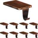 Loncaster Christmas Stocking Holders for Mantle, Set of 8 Heavy Duty Stocking Holder for Mantle, Xmas Weighted Hangers for Party Decor, Space-Saving Decoration for Fireplace Toppers (Bronze, 8 Pack)