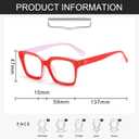 REAVEE 2 Pack Oversized Reading Glasses for Women Men Blue Light Blocking, Ladies Stylish Retro Square Large Computer Readers (Red/Coffee 2.25x)
