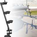 Heavy Duty Boat Trailer Steps, 500lbs Load Capacity Non-Slip Boat Ladder with Long Handrail, Universal Fit with 3 Mounting Angle Options, Anti-Rust and Anti-Corrosion for Deep V Bass Boats(4 Step)