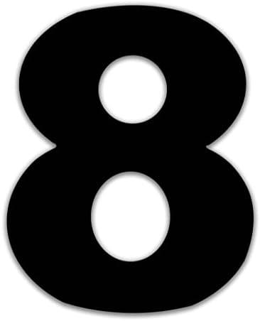 16" x 10"Large House Numbers, Black Modern Home Address Signage for Outside, Wide Style & Never Rust, Number 8 16" x 10"Large House Numbers, Black Modern Home Address Signage for Outside, Wide Style & Never Rust, Number 8