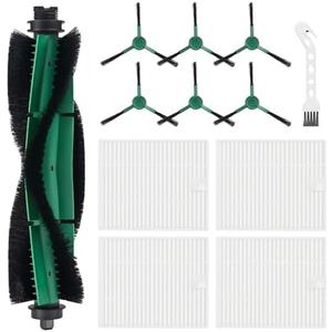 Set of 2 Packs, Replacement Parts Accessories Compatible with iRobot Roomba 105 Vac, Q0120, Q011, Q0520, Y0110, Y0140, Robot Vacuum, 1 Roller Brush, 4 Hepa Fil-ters, 6 Side Brushes, 1 Cleaning Brush