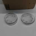 Okuna Outpost Glass Pillar Candle Holder Plates - 5 in Clear Round, 12 Pack - Candle Plate Base & Coaster Pack