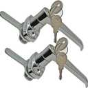 2 Sets Level Handle Cam Lock,L-Type Locking Door Handle,Cabinet Handle Lock