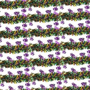 100 Feet Mardi Gras Tinsel Garland Gold Green Purple Garland Mardi Gras Christmas Tree Tinsel Garland Metallic Twisted Hanging Garland for Mardi Gras Oktoberfest Birthday Party Decoration, B