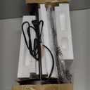 Modern Floor Lamp Simple Design with White Shade, Foot Pedal Switch, 60" Small Tall Lamps for Living Room Bedroom Office Dining Room Kitchen, Black Pole Lamp (Without Bulb)