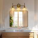 ANDY STAR 40x36 Inch Gold Bathroom Mirror, Brushed Gold Mirrors for Wall in Anti-Rust SUS304 Tube Metal Frame, Rounded Rectangle Mirrors 1’’ Deep Wall Mounted Vertically/Horizontal for Bathroom