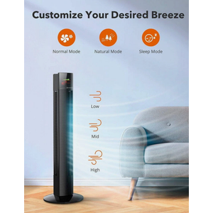 TaoTronics Tower Fan 36” Oscillating With Remote 9 Modes Large LED Display