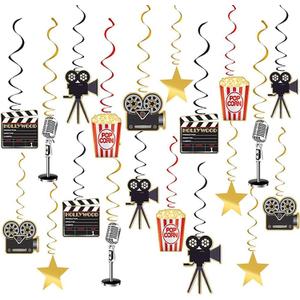 Movie Night Party Supplies Hanging Decorations - 30pcs Hollywood Movie Theme Party Decorations