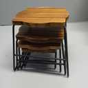 ZENFUN 4 Piece Wood Buffet Risers, Dessert Table Risers Food Display Riser, Pizza Pan Riser, Cupcake Stand & Wood Display Risers, Nesting Food Platter and Plate Holder