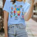 Autism Awareness Shirt Women Autism Shirts Autism Support Tops in April Blue Autism Mom Clothes Special Education Tees (Blue, M)