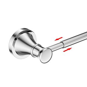 BESy Adjustable 16 to 26 Inch Bath Towel Bar Rack for Bathroom Towel Holder, Wall Mounted Towel Bar Rod Hanger Bathroom Hardware Accessories Hotel Style, Stainless Steel, Polished Chrome