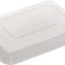 Nordic Ware Natural Aluminum Commercial Cake Pan with Lid, Rectangle Pan with Lid Silver, 9 x 13