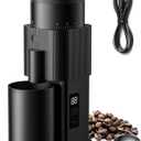SHARDOR All-Metal Single-Dose Coffee Grinder Quiet DC Motor, Home-use Espresso Grinder, Burr Coffee Grinder, with 80 Settings and an LED Power Display Black