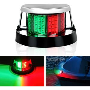 Nilight Marine Boat Navigation Light 24LED Red Green LED Port Starboard Signals Bow Lights 12V Waterproof for Skeeter Yacht Pontoon Speedboat Sailboats Fishing Boats