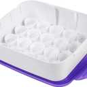 Wilton Icing Color Organizer Case - The Color Organizer Holds 20 Bottles of Colors for Cakes & Cookies, Cake Decorating Supplies, White & Purple