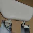 Mayfair Padded Toilet Seat, Cushioned Soft Vinyl over Wood Core Seat, Secure Hinges, Easy Clean, Made in USA, Round, Bone