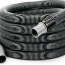 Sepetrel Manual Pool Vacuum Hose 1-1/2" x 25ft, Kink-Free Swivel Cuff Heavy Duty Spiral Wound Pool Cleaner Hose for Inground & Above Ground Pools, Skimmer,Not for Automatic Cleaners