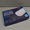 Sideways Floor Wall Air Vent Deflector for Under Furniture Heat and Air Deflecting, Fits Vents 3" - 7" Wide, Also Extends Lengthwise up to 17.5", Foam Tape for Tight Seal